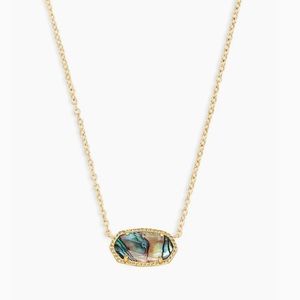 Kendra Scott Gold Elisa Necklace in Abalone Shell